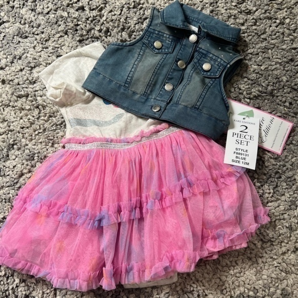 Rare editions baby girl unicorn dress